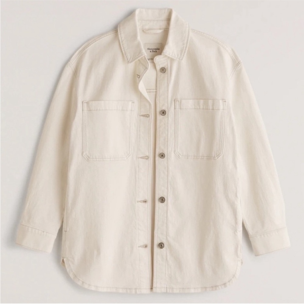 Abercrombie cream denim shirt